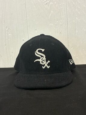 New Era 59FIFTY Chicago White Sox MLB Fitted Hat Black Corduroy Size 7 3/8